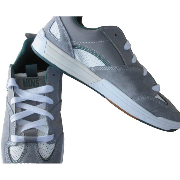 Vans Men's Skate Mixxa Suede Mesh Shoes Green Grey White Sizes NIB - Picture 4 of 5